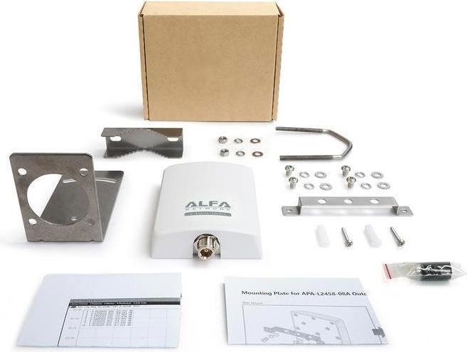 Actual product image Alfa Network APA-L2458-08A-P - Dual-band 2.4 GHz + 5 GHz Panel Antenna, Wall and Pole Mount