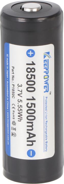 Actual product image Keeppower Akku 18500 geschützt (1 pcs., 18500, 1500 mAh)