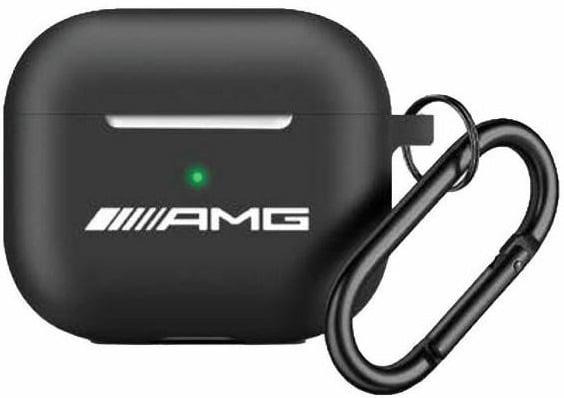 Mercedes-Benz AMG AMAP2RBK AirPods Pro 2 cover czarny/black Silicone White Logo (Headphone sleeve)