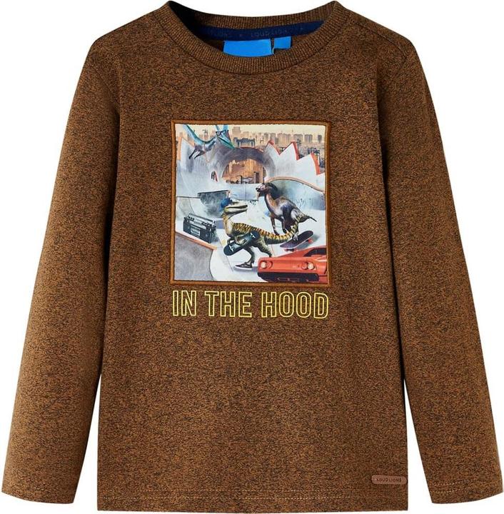 Immagine prodotto VidaXL Camicia da bambino a maniche lunghe Cognac Melange 104,Materiale: 50 (104)