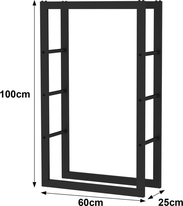 Actual product image Toboli Firewood rack (100 x 25 x 60 cm)