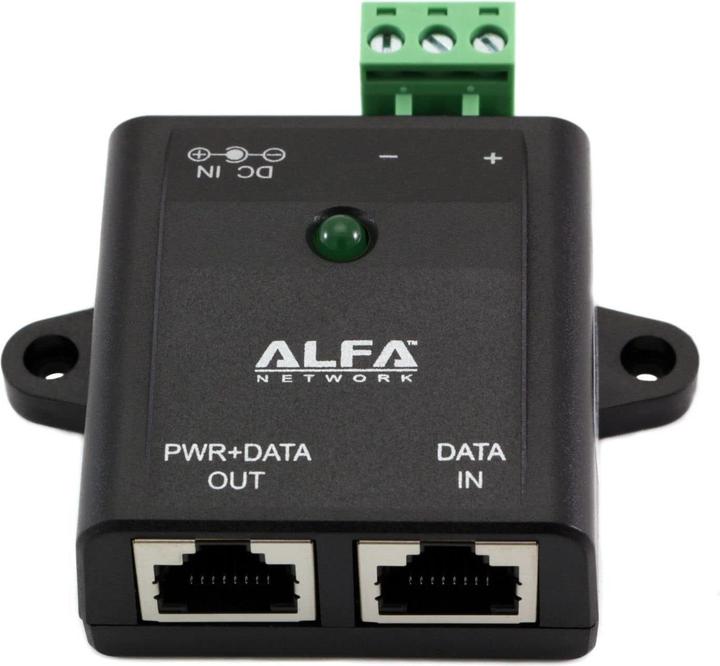 Produktbild Alfa Network APOE03GS - Passive PoE-Injektor mit ESD-Schutz (802.3at (PoE+), 802.3af (PoE))