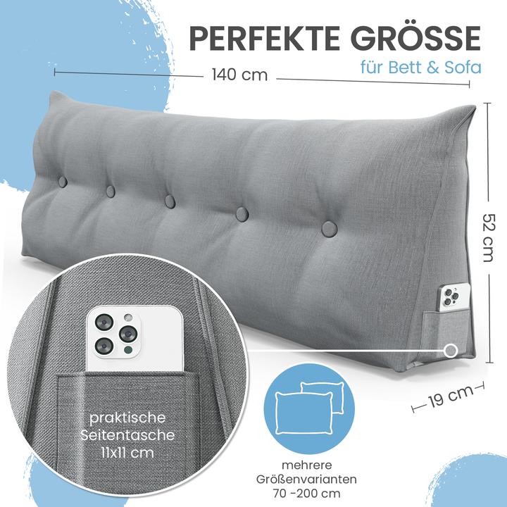 Produktbild Aktivshop Bett- und Rückenstützkissen (20 x 160 x 50 cm)