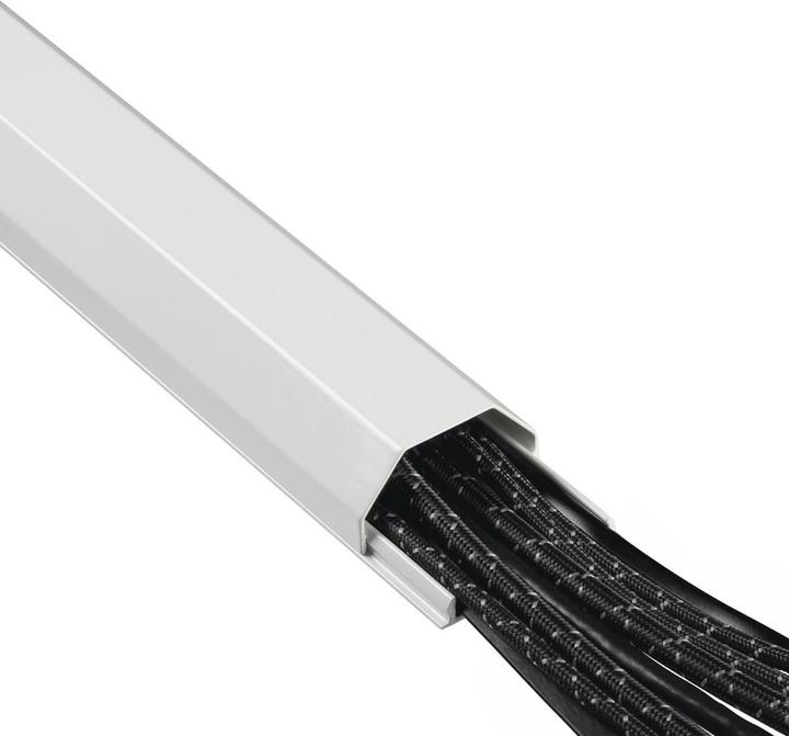 Actual product image Hama Aluminium cable duct, angular, 110 x 5 x 2.6 cm, white (Duct, 110 cm)