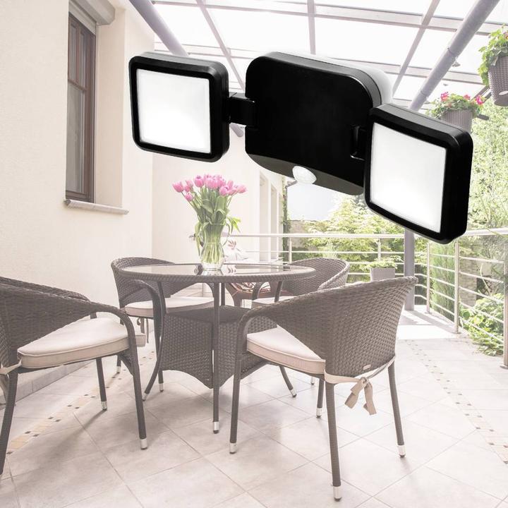 Actual product image Müller Licht Müller-Licht Plaza 27700040 LED-Aussenstrahler mit Bewegungsmelder 10 W Neutralw (480 lm, IP54)