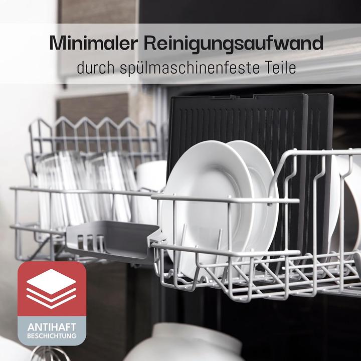 Produktbild Lebenlang Elektro Tischgrill mit Grillzange & Spritzschutz