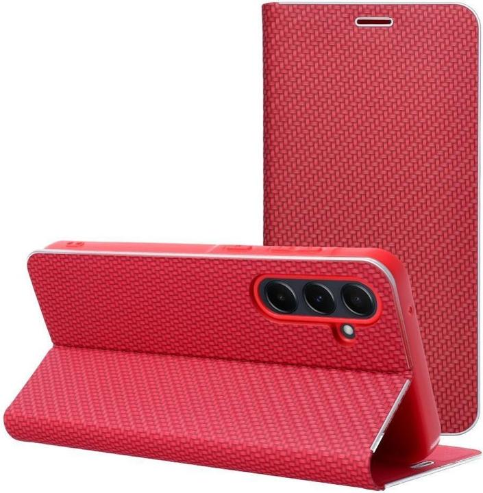 Produktbild OEM Book case LUNA Book Carbon for SAMSUNG A41 red (Samsung Galaxy A41)