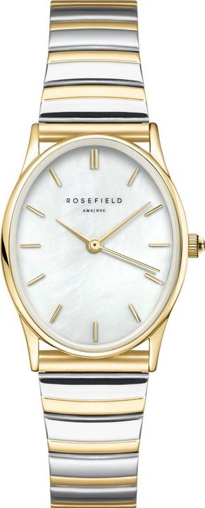 Immagine prodotto Rosefield L'orologio da polso Oval White MOP Half-Moon Steel Duotone (24 mm)