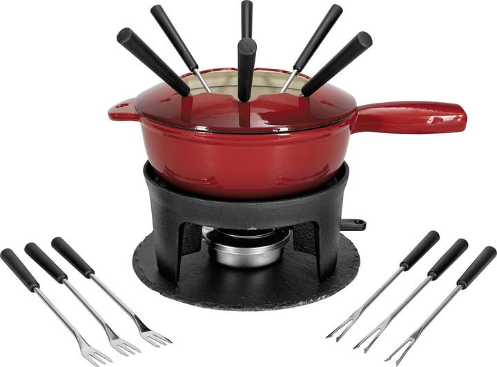 Nouvel Fondueset rood/zwart 16 stuks.