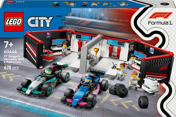LEGO F1 Garage mit Mercedes-AMG & Alpine Rennautos (60444, LEGO City)