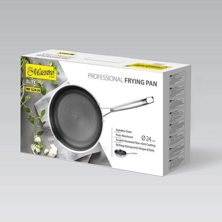 Immagine prodotto Maestro Professionelle Pfanne MR-1224-26 26 26 cm (26 cm, Padella per friggere, Acciaio inossidabile)