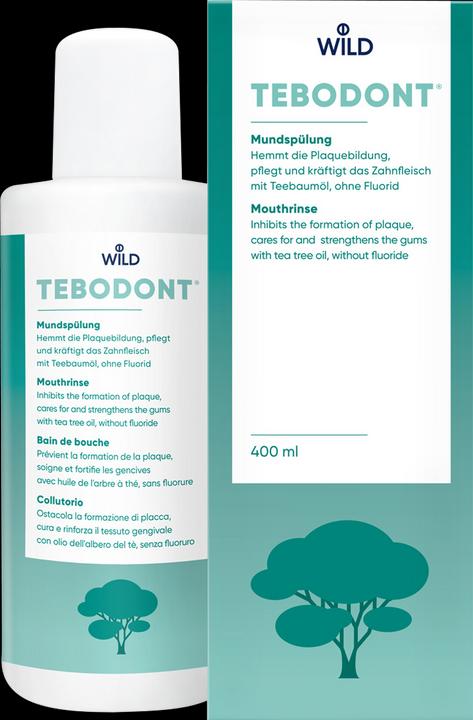 Tebodont Teebaumöl Mundspülung ohne Fluorid (400 ml, Mundspülung)