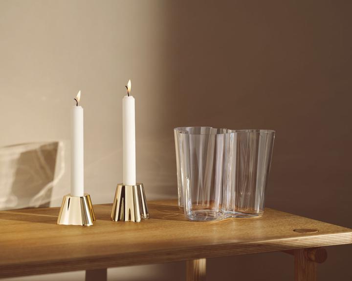Actual product image Iittala Aalto Candlestick brass (Ø 8 x 6.5 cm)