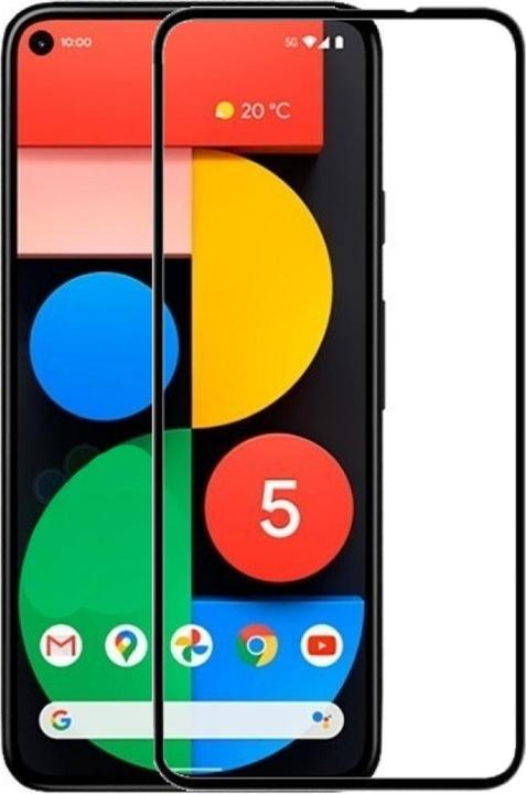 Actual product image Screenguard Google Pixel 5 Full Screen Protective Glass Film 2.5D 9H (1 Piece, Google Pixel 5)