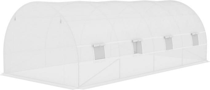 Produktbild Swisshandel24 Ersatzfolie 600x300x200 cm mit Fronttür, 12 Fenster reissfest Gewächshausfolie, Weiss