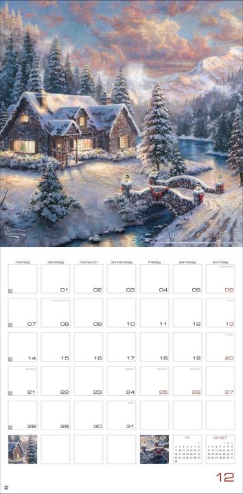 Produktbild Thomas Kinkade: Land of Light Broschurkalender 2026 (29.5 x 30 cm, Harter Einband, Deutsch)