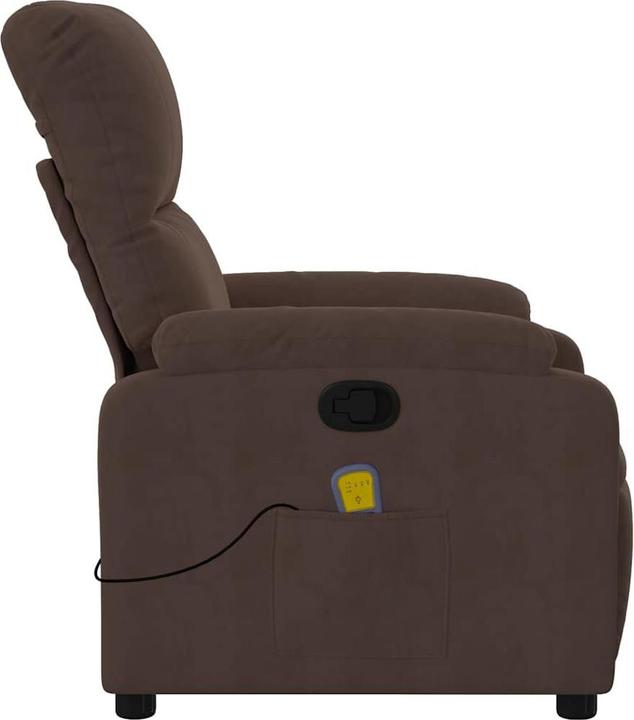 Actual product image VidaXL Massage chair brown microfibre fabric,Colour: Brown,Material