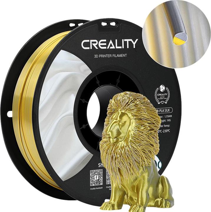 Produktbild Creality CR-Seide (PLA, 1.75 mm, 1000 g, Gold, Silber)