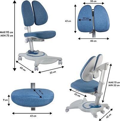 Actual product image Ergo Office Ergonomic chair for children adjustable headrest adjustable height max 75kg ER-484N
