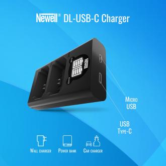 Produktbild Newell battery DL-USB-C DMW-BLK22 Dual Channel Charger for Panasonic LUMIX S5, GH5, G9, GH5S (Kamera Akku Ladegerät)