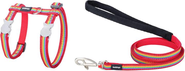 Produktbild Red Dingo Katzengeschirr & Leine Rainbow Rot XS (XS, Hund, Allgemein)