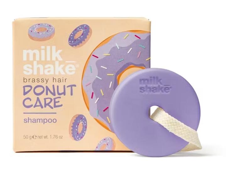 Milk_Shake Donut Care Shampoo Bar Silver Brassy Hair 50 ml (50 ml, Festes Shampoo, Silbershampoo)