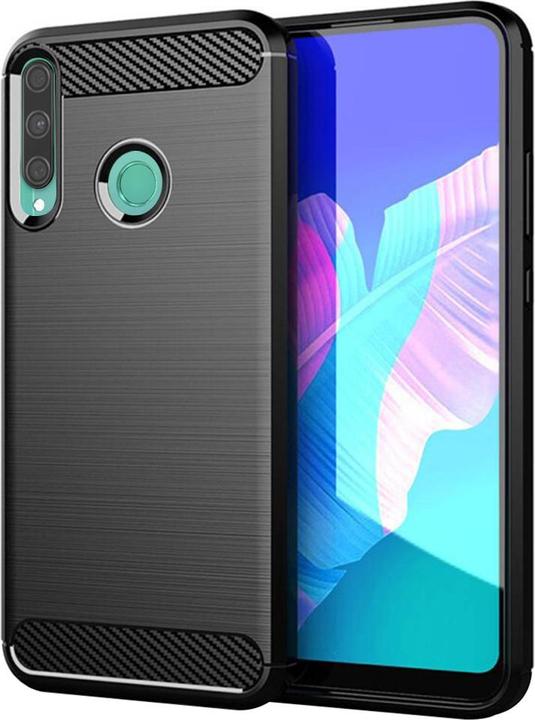 Actual product image Techsuit - Carbon Silicone - Huawei P40 lite E - Black (Huawei P40 Lite E, Huawei Y7p)