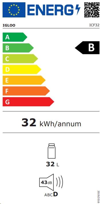 Energie-Label Igloo ICF 32 (32 l)