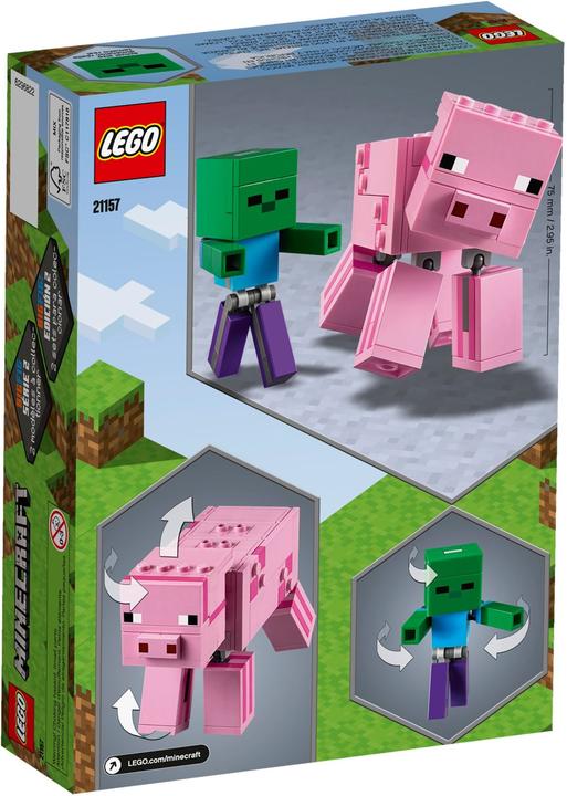 Image du produit LEGO Porc BigFig avec bébé zombie (21157, LEGO Minecraft)