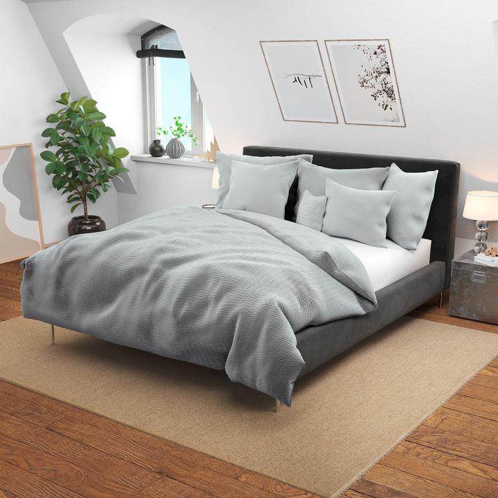 Immagine prodotto Lotus Bettwaren Seersucker di raso (Copripiumino, 200 x 210 cm)