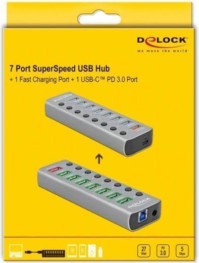 Immagine prodotto Delock Hub USB 3.2 (USB-B, 9 Porti)