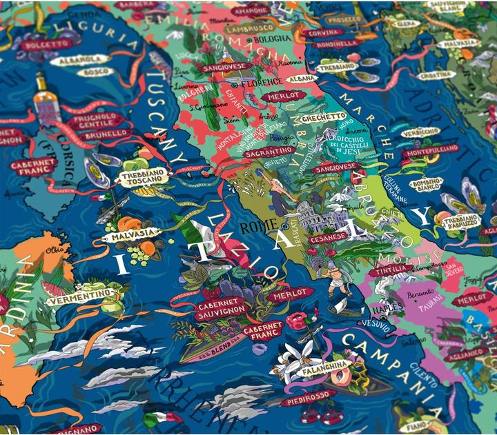 Produktbild Water & Wines Puzzle Wine Italy lindgrün (1000 Teile)