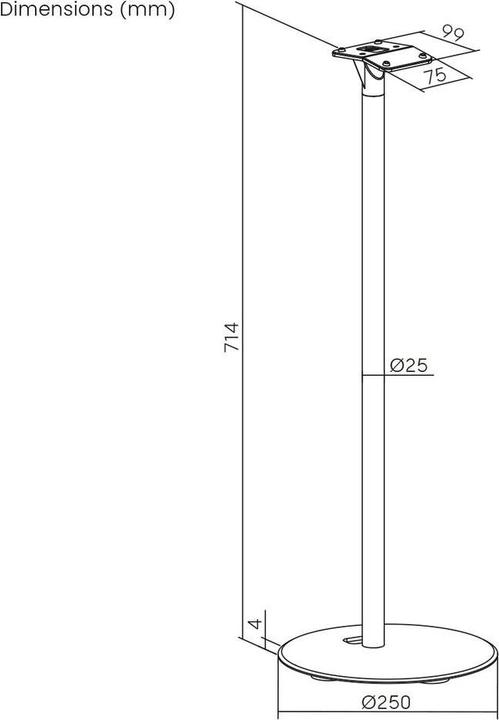 Produktbild myWall Belastung: 5 kg, Höhe: 714 mm, Inhalt: 2 Stück, schwarz (Set, Ständer)