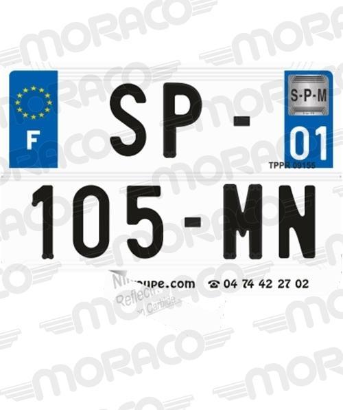 Produktbild Spm streifen motorradkennzeichen département 60 nr2 siv