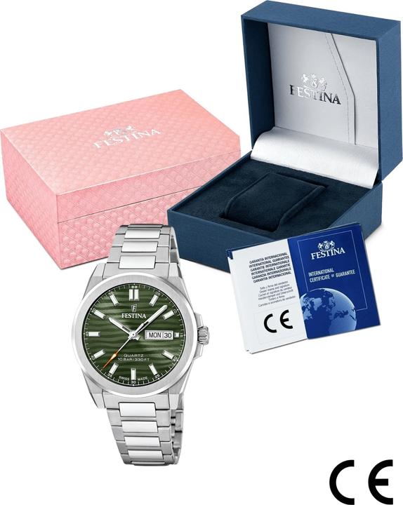 Actual product image Festina Swiss Made Green Men'S Watch (40 mm)