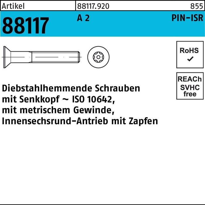 Immagine prodotto Vite R 88117 antifurto Seko ISR M 3 x 16-T10 A 2 (100 Viti per pezzo)