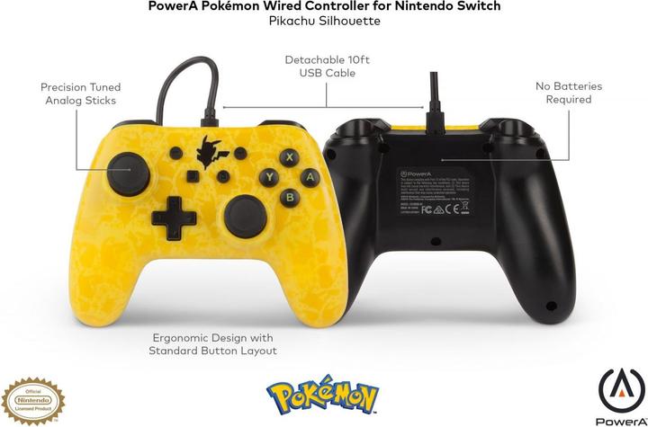 Productafbeelding PowerA Verbeterde bedrade controller Pikachu (Switch)
