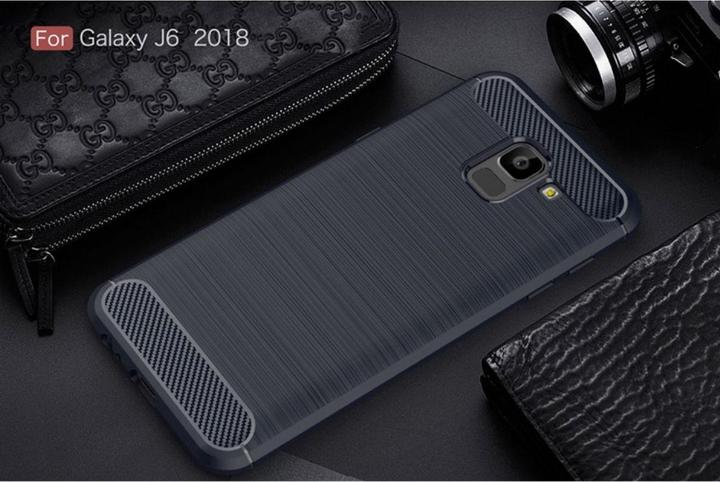 Produktbild König Design Handyhülle für Samsung Galaxy J6 Schutzcase Backcover Bumper Etuis Rahmen Blau (Samsung Galaxy J6)