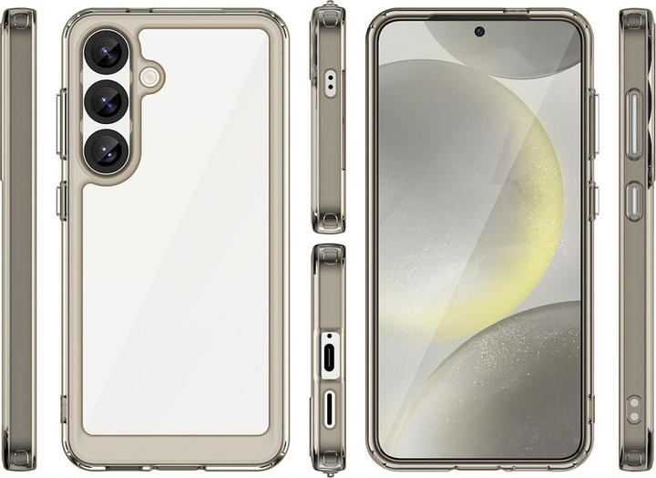 Actual product image Hurtel Outer Space Case for Samsung Galaxy S25 Edge Flexible Frame Cover - Translucent, Black (Samsung Galaxy S25 Edge)