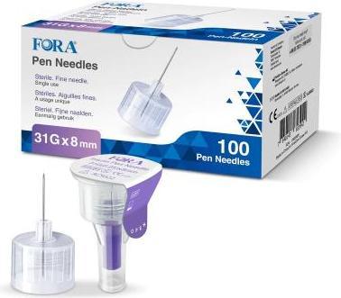 Fora Pen Needles 31G 8mm (Pen needles + disposable needles)