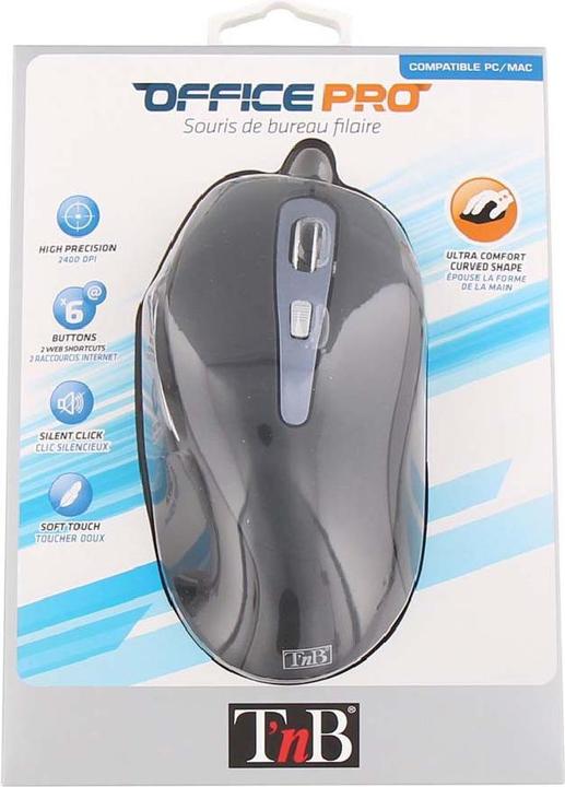 Produktbild T'nB TNB Office Wired Mouse Black Ultra (Kabelgebunden)