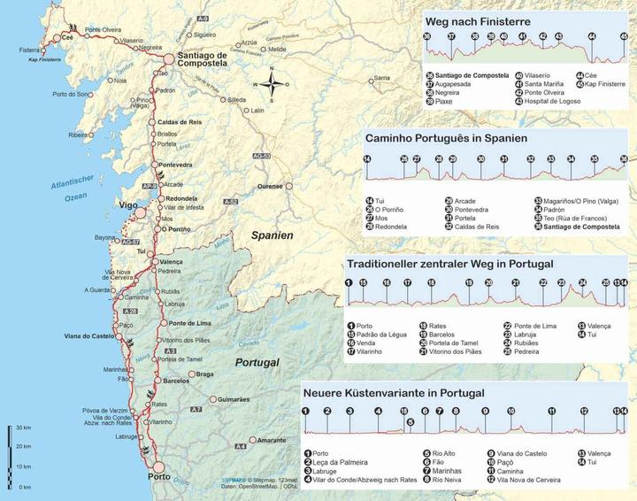 Produktbild Portugal Spanien: Jakobsweg Caminho Português 100000 (Deutsch, Raimund Joos, 2025)