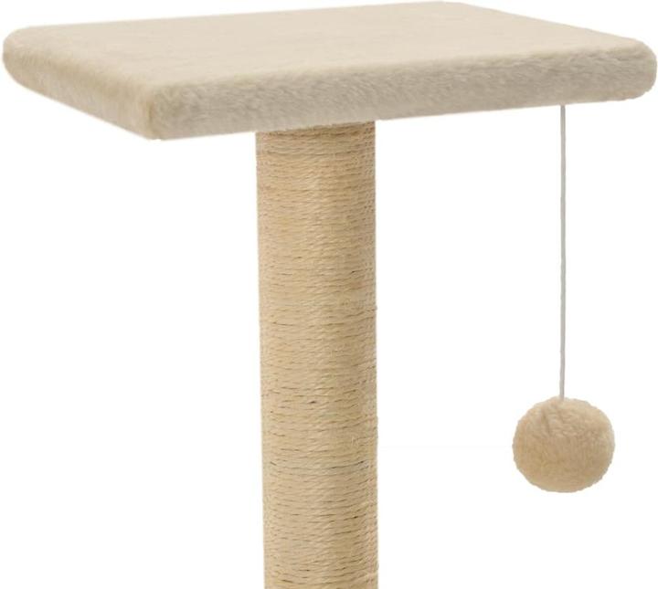 Produktbild VidaXL Katzen Kratzbaum (65 cm, Grau mit schwarzem Pfoten-Aufdruck)