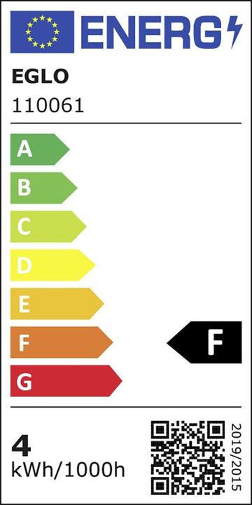 Label énergétique EGLO Sources lumineuses LED (E14, 4 W, 350 lm, 1 x, F)
