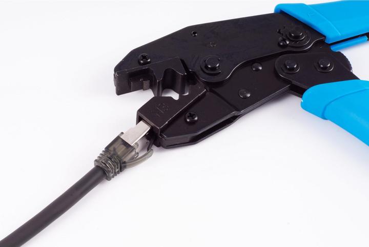 Produktbild Flexline Netzwerkstecker, Crimpzange für RJ45 Modularstecker, Interlock