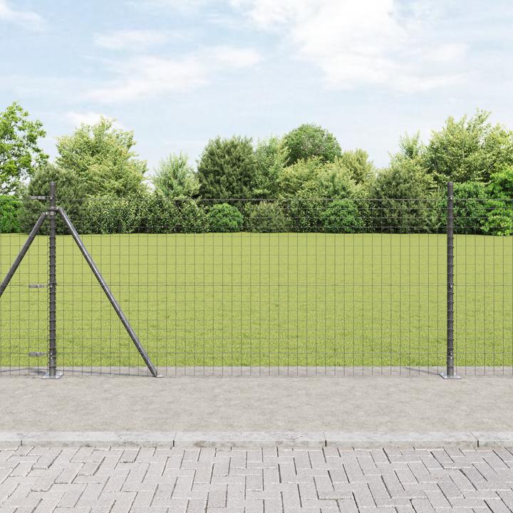 Produktbild VidaXL Zaunpfosten Set von 26 Grau Beton, Metall 3,2 x 3,2 x 110 cm