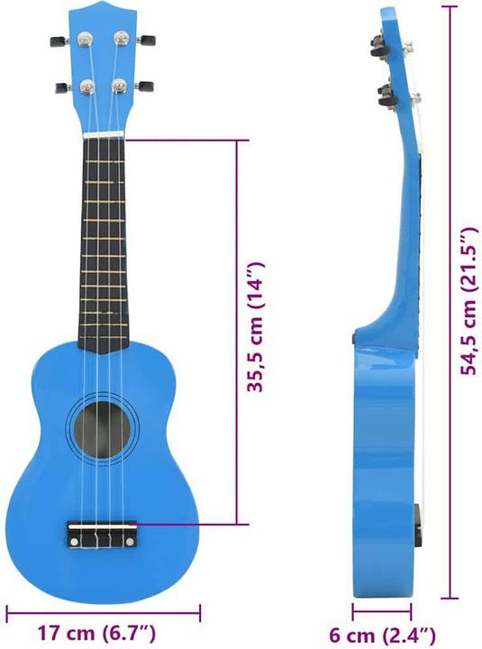 Image du produit VidaXL Ensemble de ukulélés soprano avec étui pour enfants 21 (Soprano, Soprano)