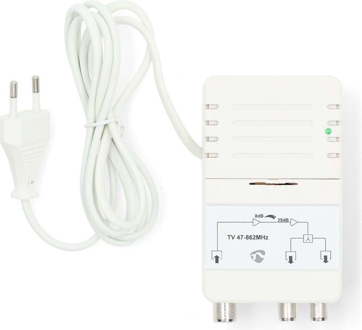 Immagine prodotto Nedis Amplificatore CATV | Guadagno dBi (per cavo antenna): 25 dB | 47 - 862 MHz | Numero di uscite (Amplificatore)
