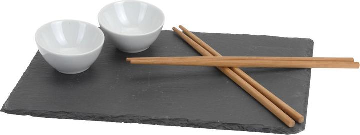 Produktbild Natura Punto 7-teiliges Sushi-Set, Schalen, Schieferplatte, Stäbchen (7 Stück)