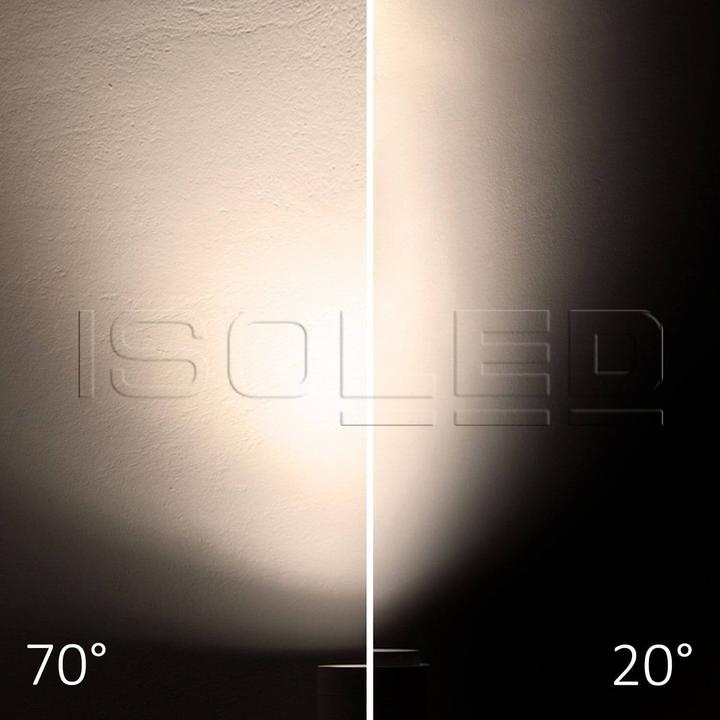 Actual product image Isoled 3-PH track spotlight focusable, 42W, 20°-70°, white matt, 3000K, CRI92